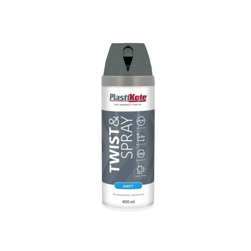 PlastiKote Twist & Spray Matt 400ml Blue Steel