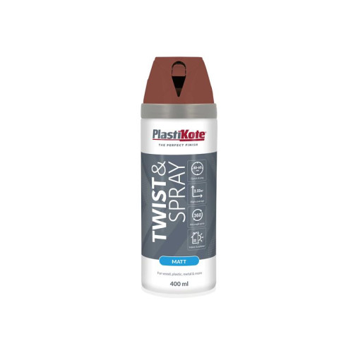 PlastiKote Twist & Spray Matt 400ml Pantile Red
