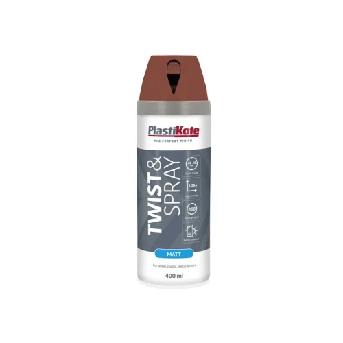 PlastiKote Twist & Spray Matt 400ml Pantile Red