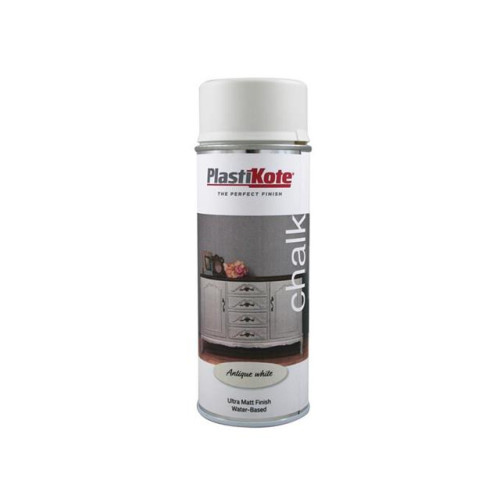 Plastikote Chalk Finish Spray Antique White 400ml