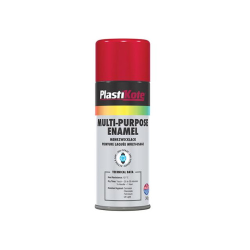 Multi Purpose Enamel Spray Paint Gloss Red 400ml
