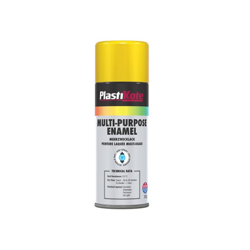 Multi Purpose Enamel Spray Paint Gloss Yellow 400ml