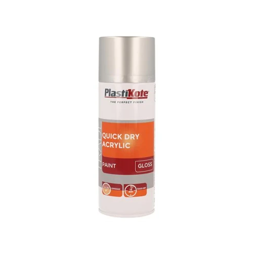 Trade Quick Dry Acrylic Spray Paint Gloss Silver 400ml