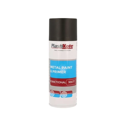 Trade Metal Spray Paint & Primer Matt Black 400ml