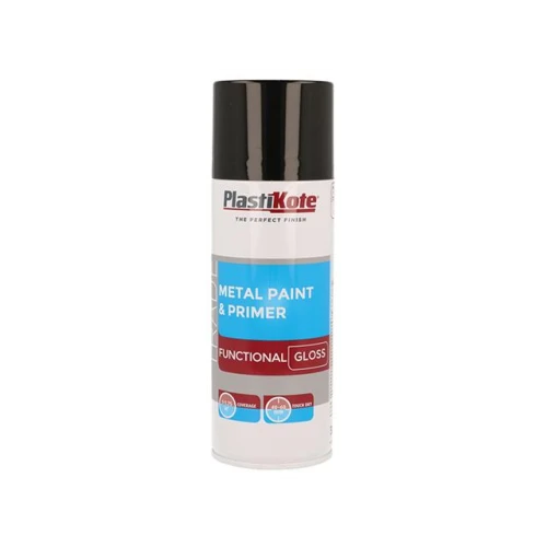 Trade Metal Spray Paint & Primer Gloss Black 400ml