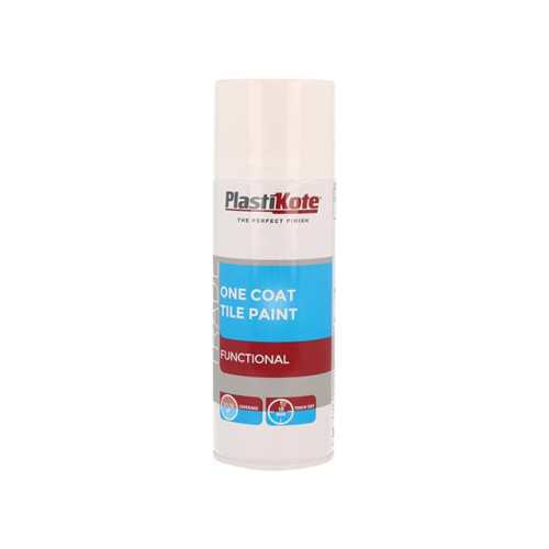 Trade One Coat Spray Tile Paint Gloss White 400ml