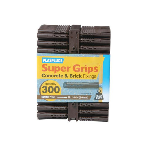 Plasplugs BP 539 Solid Wall Supergrip Fix Brown (300)