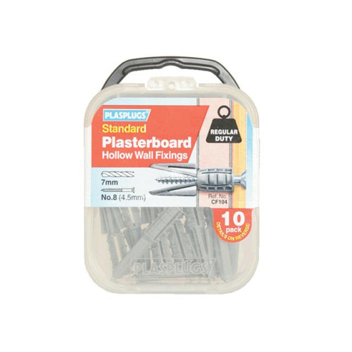 Plasplugs CF 104 Standard Plasterboard Fixings Pack of 10