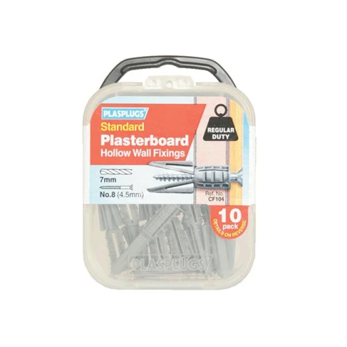Plasplugs CF 104 Standard Plasterboard Fixings Pack of 10