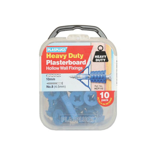 Plasplugs HCF110 Heavy-Duty Plasterboard Fixings (10)