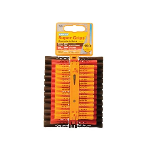 Plasplugs SAP 505 Solid Wall Super Grips&acirc;&cent; Fixings Assorted (150)