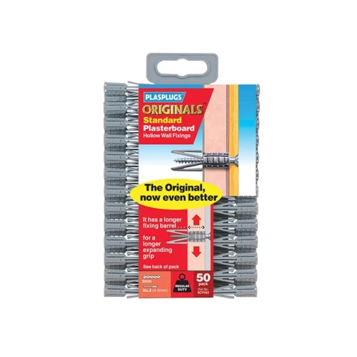 Plasplugs SCF 552 Originals Plasterboard Fixings Pack of 50