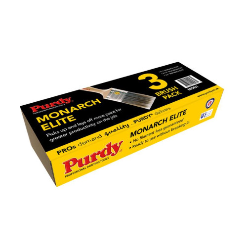 Purdy Monarch⢠Elite⢠Paint Brush Set, 3 Piece