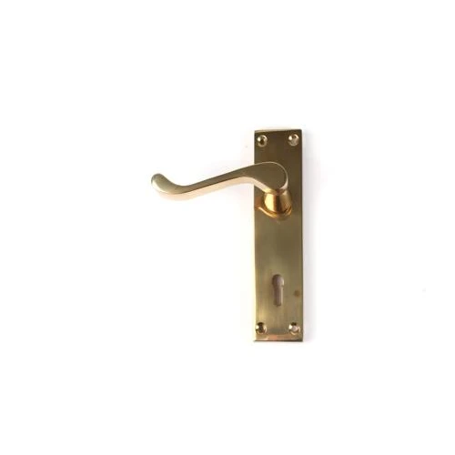 Premium Victorian Scroll Brass Lock Furniture