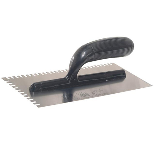 Ragni R231 Mastic Trowel U Notches Edge Plastic Handle11in x 4.3/4in