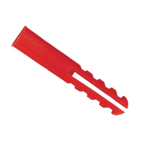Rawlplug Red Plastic Plugs Screw Size No.6-12 (10 x Card of 100)