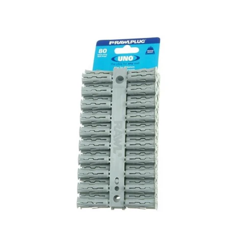 Rawlplug Grey Uno Plugs 10mm x 36mm Card of 80