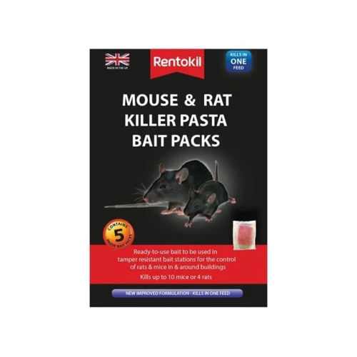 Rentokil Mouse & Rat Killer Pasta Bait 5 Sachets