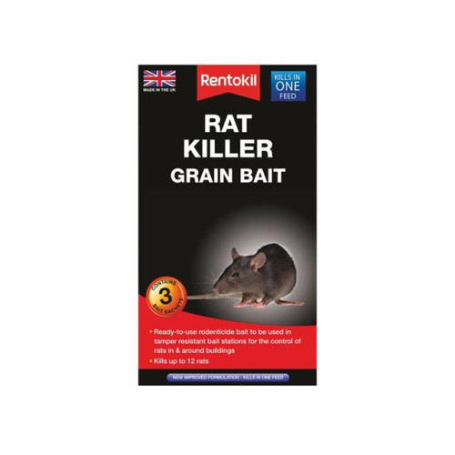 Rentokil Rat Killer Grain Bait 3 Sachets