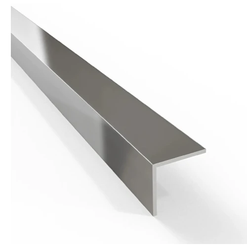 Aluminium Angle 15mm x 15mm Chrome Finish x 1m