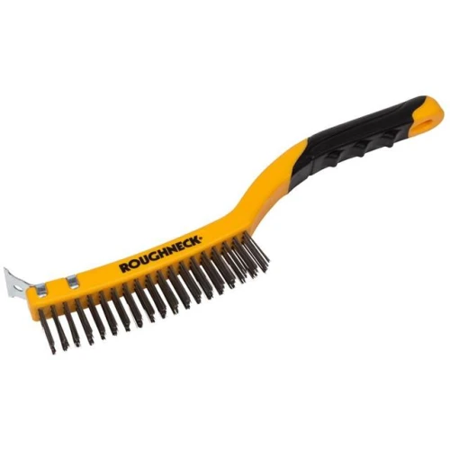 Roughneck Stainless Steel Wire Brush Soft Grip 350mm (14in)