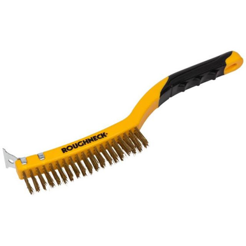 Roughneck Brass Wire Brush Soft Grip 350mm (14in)