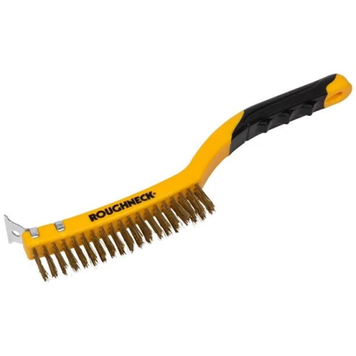 Roughneck Brass Wire Brush Soft Grip 350mm (14in)