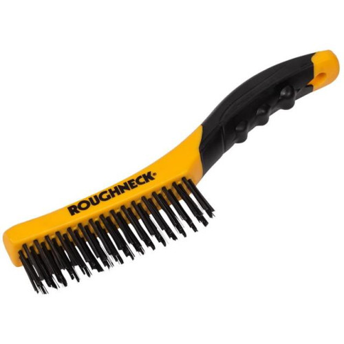 Roughneck Shoe Handle Wire Brush Soft Grip 250mm (10in)