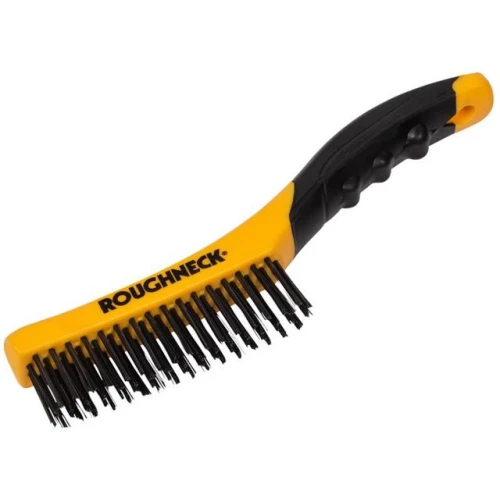 Roughneck Shoe Handle Wire Brush Soft Grip 250mm (10in)
