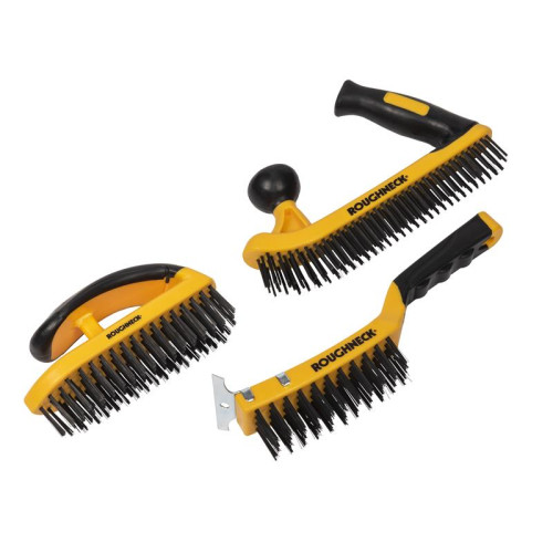 Roughneck Heavy Duty Wire Brush Set (3pc)