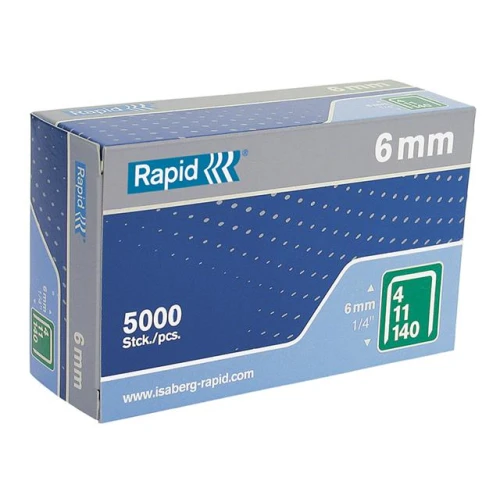 Rapid 140/6 6mm Galvanised Staples Box of 5000