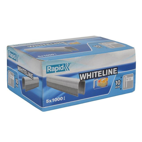 Rapid 28/10 10mm DP x 5m White Staples Pack 5 x 1000