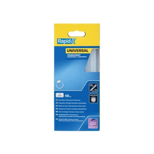 Rapid Universal Glue Sticks, Transparent 12 x 190mm (Pack 48)