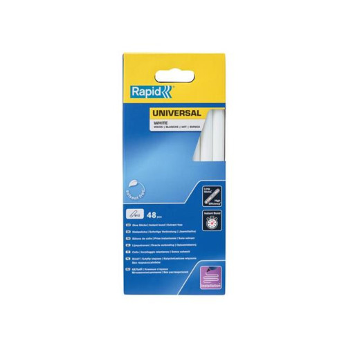 Rapid Universal Glue Sticks, White 12 x 190mm (Pack 48)