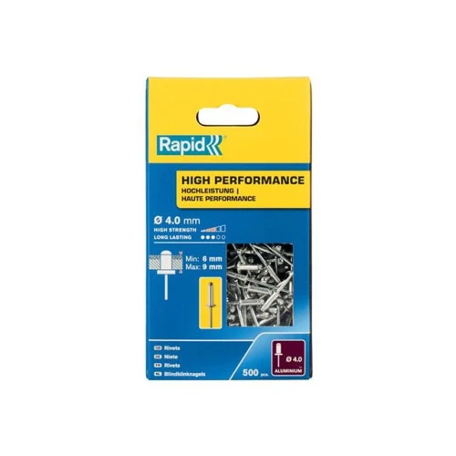 Rapid High Performance Rivets 4 x 12mm (Box 500)