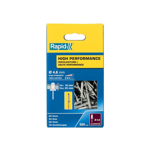 Rapid High Performance Rivets 4.8 x 25mm (Box 200)
