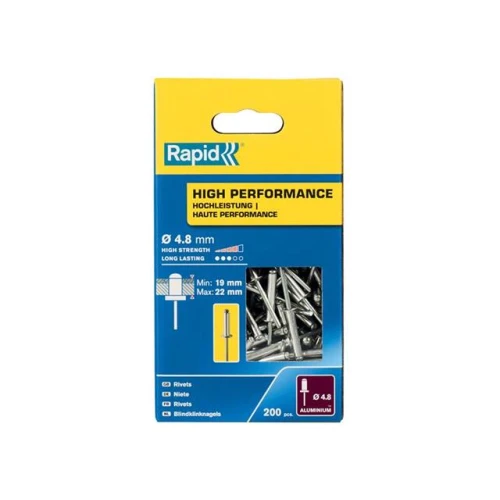 Rapid High Performance Rivets 4.8 x 25mm (Box 200)