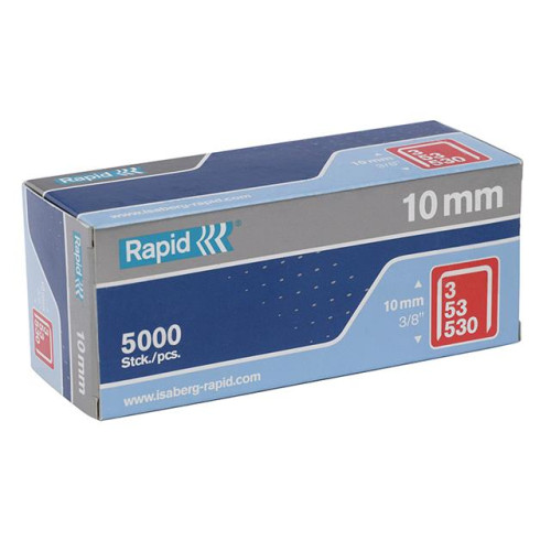 Rapid 53/10B 10mm Galvanised Staples Box 5000