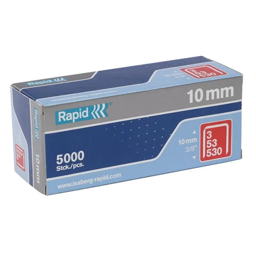 Rapid 53/10B 10mm Galvanised Staples Box 5000