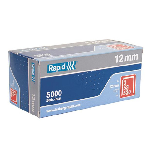 Rapid 53/12B 12mm Galvanised Staples Box 5000