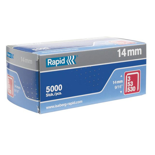 Rapid 53/14B 14mm Galvanised Staples Box 5000