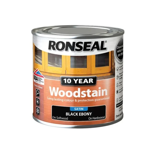 Ronseal 10 Year Woodstain Ebony 250ml