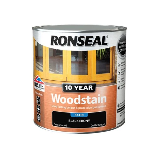 Ronseal 10 Year Woodstain Ebony 2.5 Litre