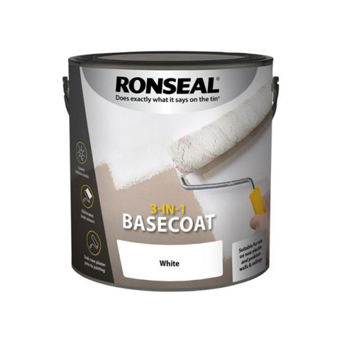 Ronseal 3-in-1 Basecoat White 2.5 litre
