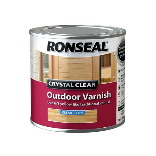 Ronseal Crystal Clear Outdoor Varnish Satin 250ml