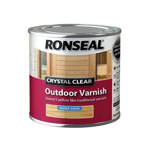 Ronseal Crystal Clear Outdoor Varnish Satin 250ml