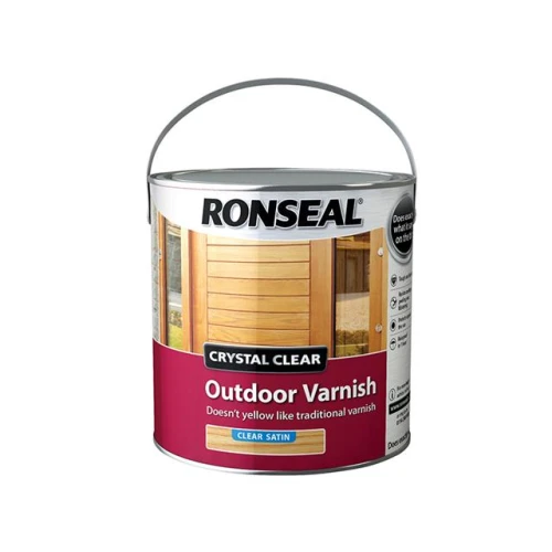 Ronseal Crystal Clear Outdoor Varnish Satin 2.5 Litre