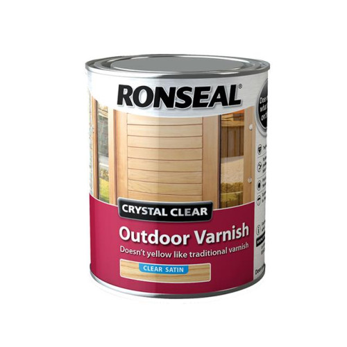 Ronseal Crystal Clear Outdoor Varnish Satin 750ml
