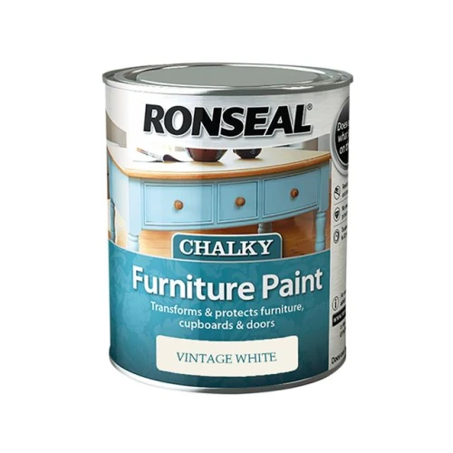 Ronseal Chalky Furniture Paint Vintage White 750ml