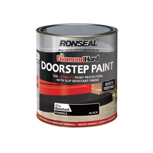 Ronseal Diamond Hard Doorstep Paint Black 750ml